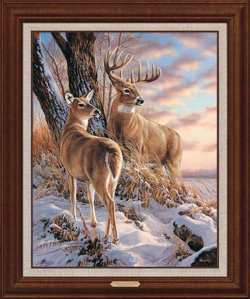 Rosemary Millette Framed Limited Edition Canvas: "Twilight Escapade-Whitetail Deer" | Out of Stock