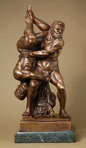 Rossi Handcrafted Solid Bronze Sculpture:"Hercules and Diomedes" Rossi Handcrafted Solid Bronze Sculpture:"Hercules and Diomedes"