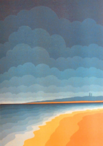 Roy Ahlgren Limited Edition Hand Pulled Serigraph on Paper: "“GULL POINT"" Roy Ahlgren Limited Edition Hand Pulled Serigraph on Paper: "“GULL POINT""