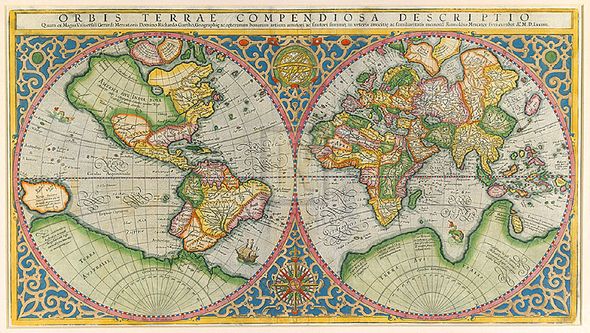 Rumold Mercator Hand Numbered Limited Edition Print on Paper :"Orbis Terrae Compendiosa Descriptio, 1587"
