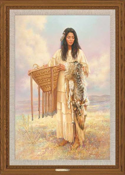 Russ Docken Framed Limited Edition Canvas: "Burden Basket"