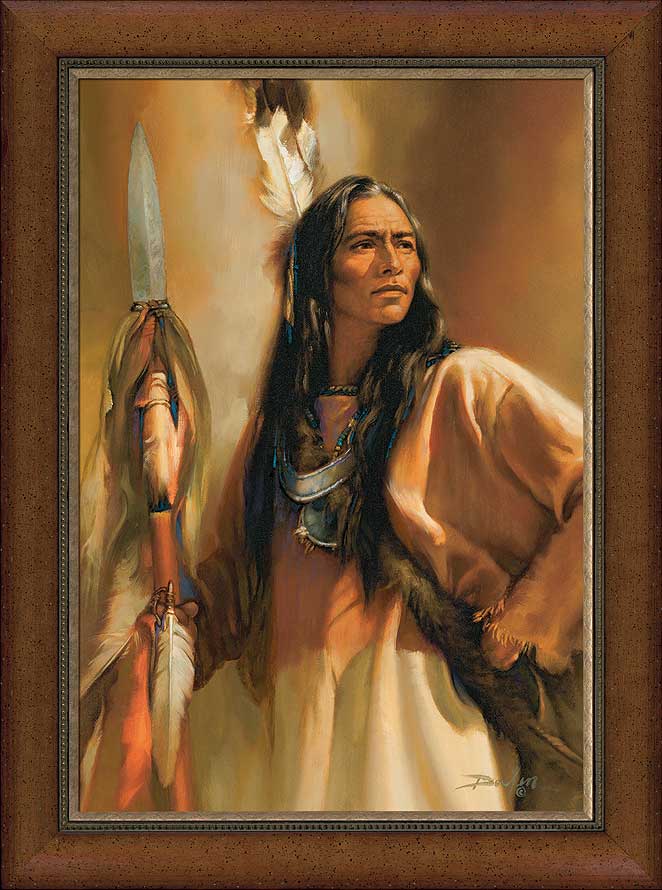 Russ Docken Framed Limited Edition Canvas:"Red Hawk"