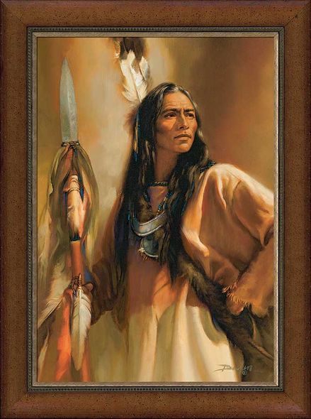 Russ Docken Framed Limited Edition Canvas:"Red Hawk"