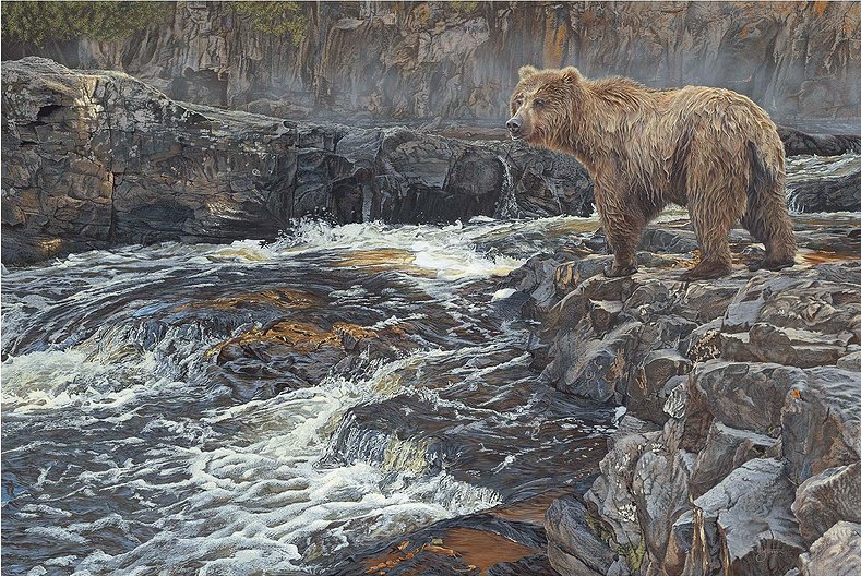 Scot Storm Artist Signed and Numbered Print:"River Hunter"