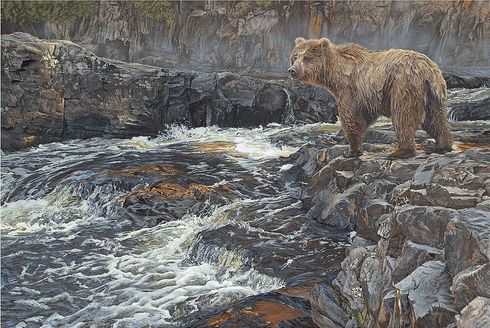 Scot Storm Artist Signed and Numbered Print:"River Hunter"
