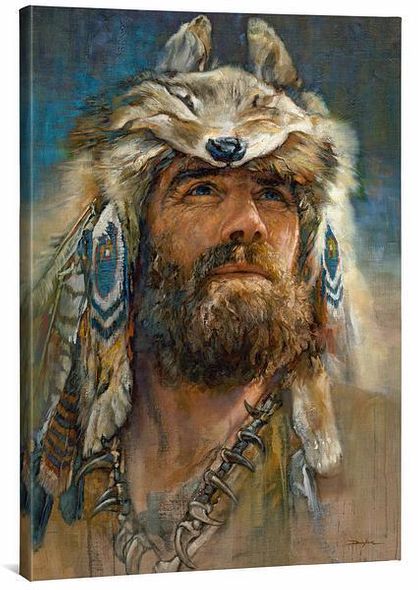 Russ Docken 24x36 Wrapped Open Edition Canvas:"Mountain Man"
