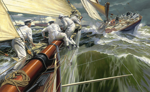 Russell Kramer Limited Edition Giclee on Paper- Remarque: "HEAVY WEATHER START"
