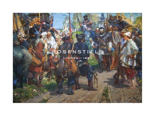Russian School Hand Numbered Limited Edition Print on Paper :"Yermak"