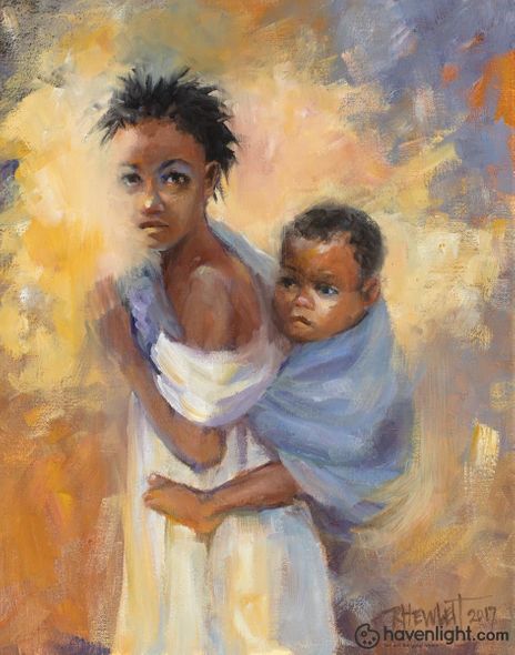 Ruth Hewlett Fine Art Canvas Giclee: "My Brother&#39;s Keeper"