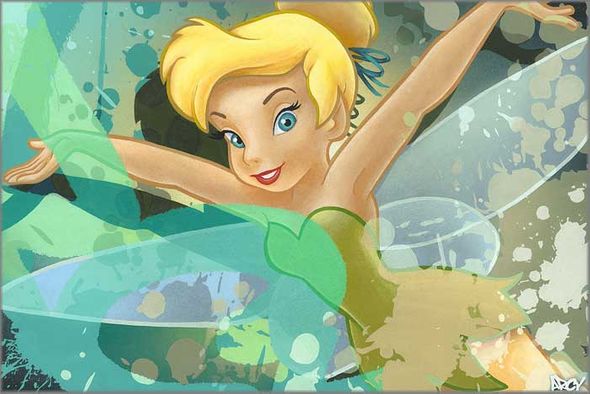 Ryan 'Arcy' Christenson Signed Limited Edition Hand-Textured Canvas Giclee:"Tinkerbell"