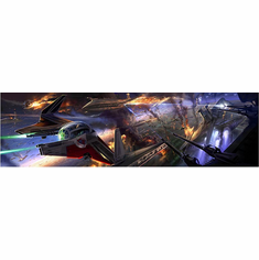 Ryan Church Limited Edition Star Wars Canvas Giclee Print:"Space Battle"