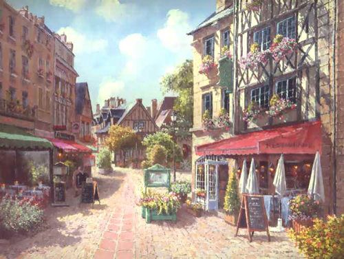 S. Sam Park Limited Edition Serigraph on Canvas: "Caens - Canvas"