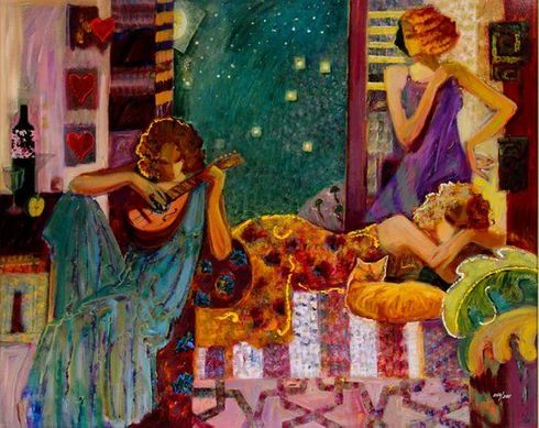 Sabzi Artist Signed Limited Edition Canvas Giclee "Anticipation"