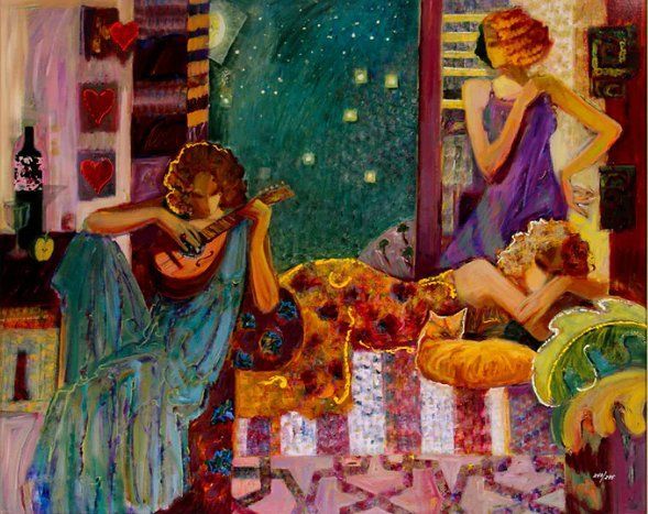 Sabzi Artist Signed Limited Edition Canvas Giclee "Anticipation"