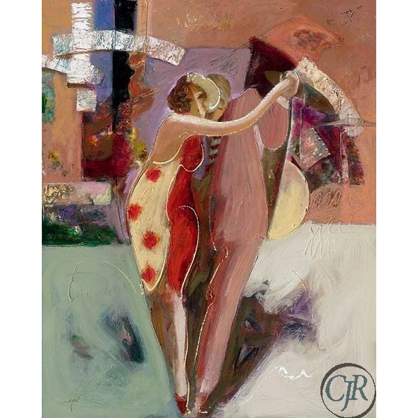 Sabzi Hand Embellished Giclee on Canvas:"Passionate Dance"