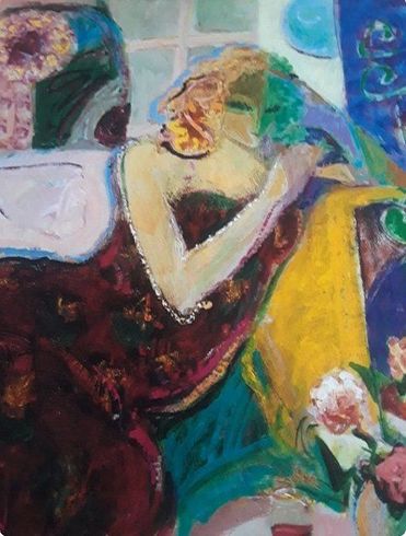 Sabzi Hand Embellished Giclee on Paper:"Enticement"