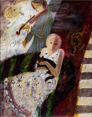 Sabzi Artist Signed Limited Edition Canvas Giclee:"Midnight Mood"