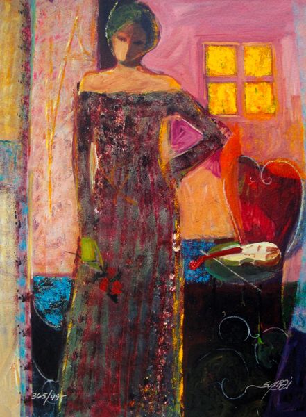 Sabzi Hand Signed Limited Edition Giclee:"Interior I"