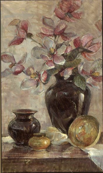 Saia Limited Edition Embellished Giclee on Canvas:"Magnolias"
