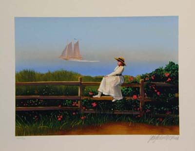 Sally Caldwell-Fisher Burhan Hand Signed Publisher Proof Lithograph:"Dreaming"