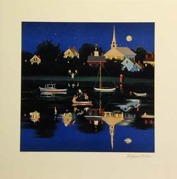 Sally Caldwell-Fisher Burhan Hand Signed Publisher Proof Lithograph:"Midsummers Eve"