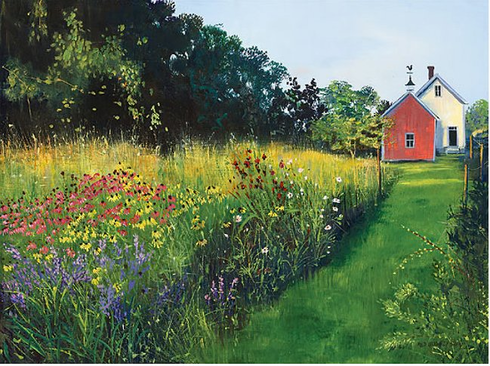 Sally Caldwell Fisher Limited Edition Artist's Proof Canvas:"This Meadow Garden"