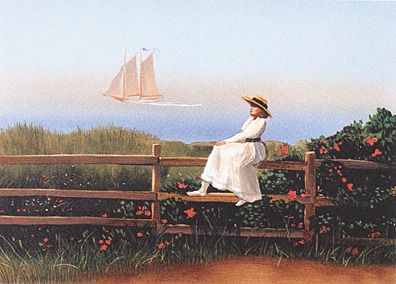 Sally Caldwell Fisher Limited Edition Lithograph on Paper: " Dreaming "