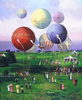 Sally Caldwell Fisher Limited Edition Serigraph on Paper: " Balloons, Balloons "