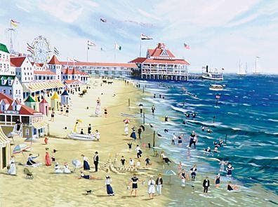 Sally Caldwell Fisher Limited Edition Serigraph on Paper: " Brighton Pier "