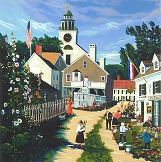 Sally Caldwell Fisher Limited Edition Serigraph on Paper: " City People "