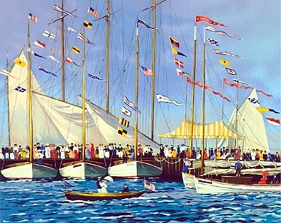Sally Caldwell Fisher Limited Edition Serigraph on Paper: " Regatta Day "