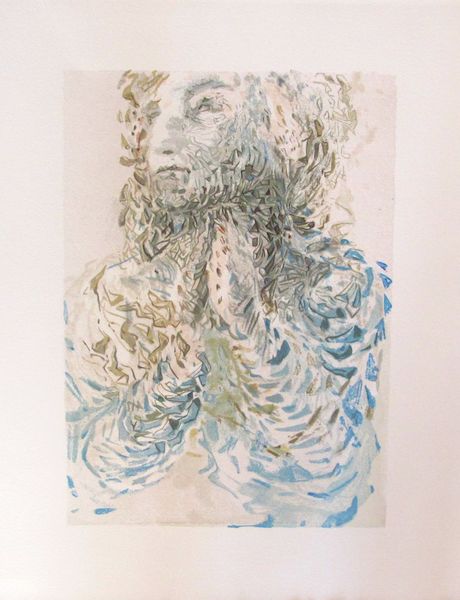 Salvador Dali Color Woodcut Wood Block Engraving:"Divine Foreknowledge"
