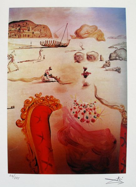 Salvador Dali Facsimile Signed & Numbered Giclee:"Paranoia"
