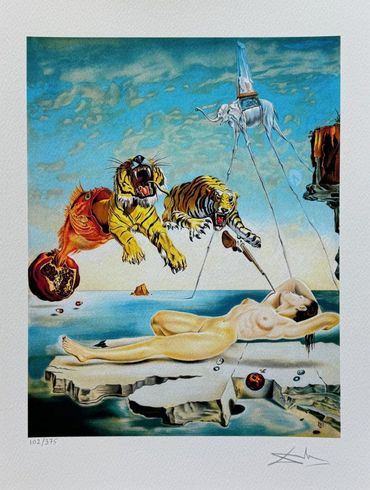 Salvador Dali Facsimile Signed & Numbered Giclee:"Second Before Awakening"