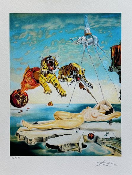 Salvador Dali Facsimile Signed & Numbered Giclee:"Second Before Awakening"