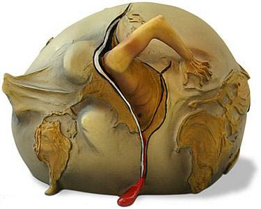 Salvador Dali Sculpture:"GEOPOLITICAL CHILD WATCHES THE BIRTH OF THE NEW HUMAN"