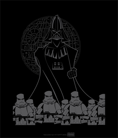 Sam Fout Limited Edition Star Wars Giclee on Canvas:"Dark Lord Rising"