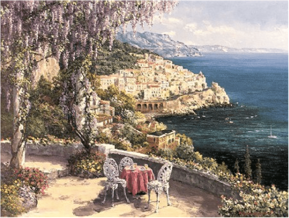 Sam Park Artist Signed Limited Edition:"Amalfi Patio"