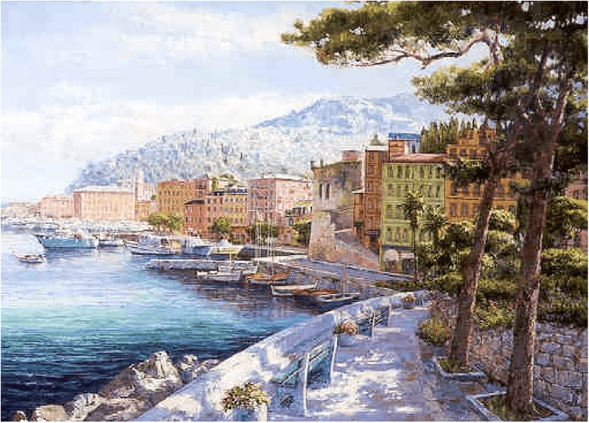 Sam Park Artist Signed Limited Edition Serigraph on canvas:"Santa Margarita - Canvas"