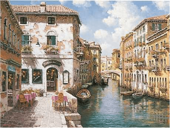 Sam Park Artist Signed Limited Edition Serigraph on canvas:"Venetian Colors"
