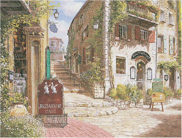 Sam Park Artist Signed Limited Edition Serigraph on paper:"La Terre/Bella Franche"