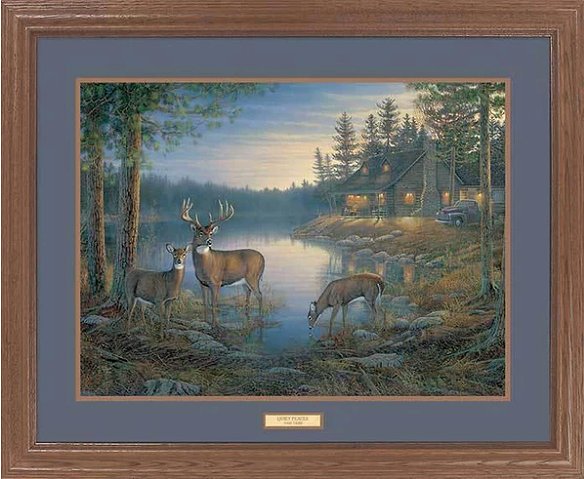Sam Timm Great Northern Framed Art:"Quiet Places - Whitetail Deer"