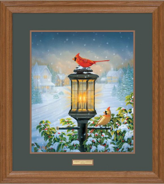 Sam Timm Framed Limited Edition Print:"Evening Glow-Cardinals"