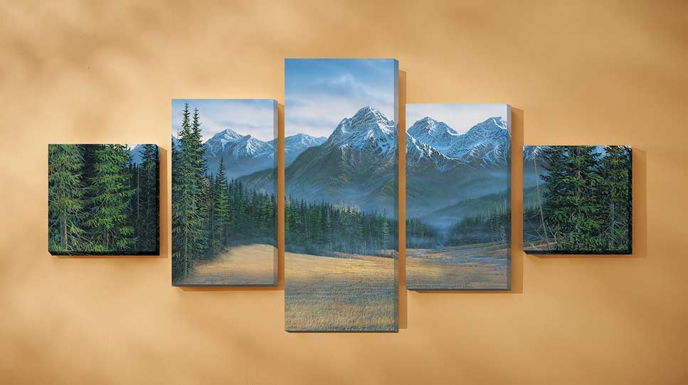 Sam Timm Wrapped Canvas Quintet Set/5:"Rocky Mountain - Scenery"
