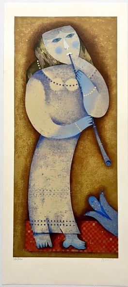 Sami Briss Signed Limited Edition Serigraph on Paper: "Untitled 4"