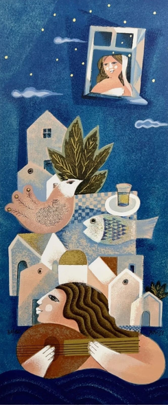 Sami Briss Signed Limited Edition Serigraph: "Untitled 9"