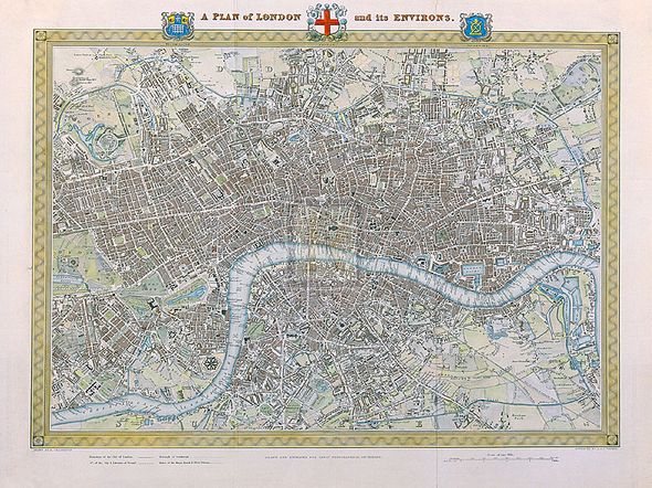 Samuel Lewis Hand Numbered Limited Edition Print on Paper :"A Plan of London and its Environs, 1831"