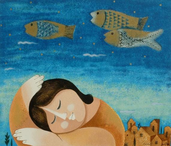 Samy Briss Hand Signed and Numbered Limited Edition Serigraph on Paper: " Le Reve "
