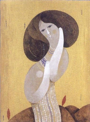 Samy Briss Hand Signed and Numbered Limited Edition Serigraph on Paper: " Shulamit "