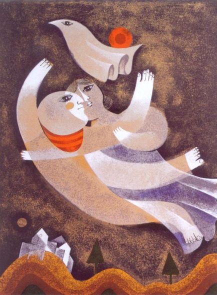 Samy Briss Hand Signed and Numbered Limited Edition Serigraph on Paper: " Vers la Soleil Chaude "